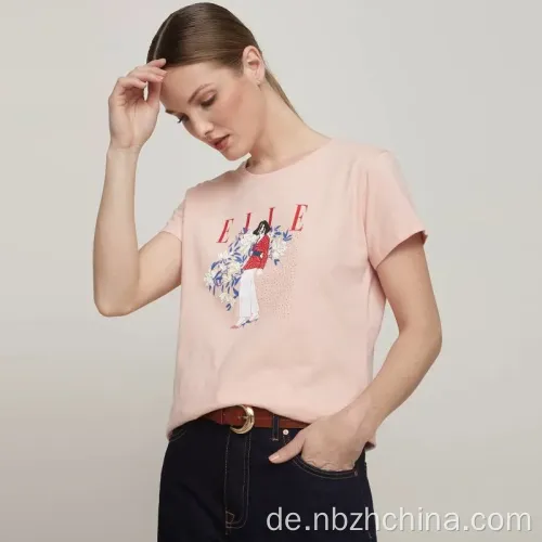 Damen Mode gedruckter Sommer Kurzarm T-Shirt